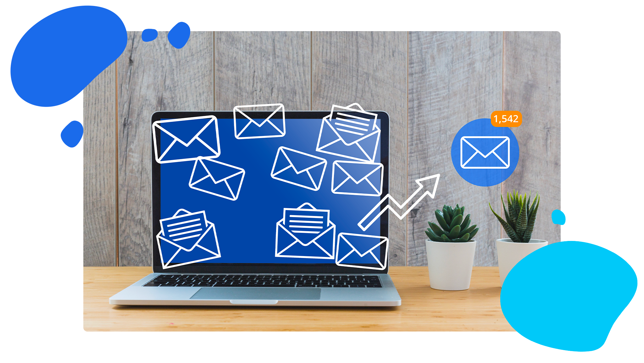 An email inbox fills up with leads from a ConversionPro Website from leadPops